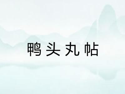 鸭头丸帖