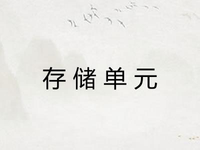 存储单元