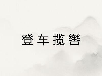 登车揽辔