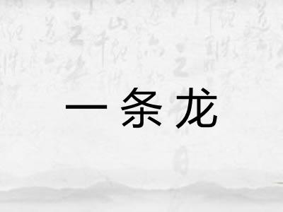 一条龙