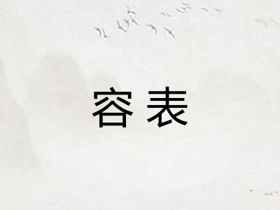 容表