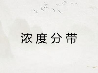 浓度分带