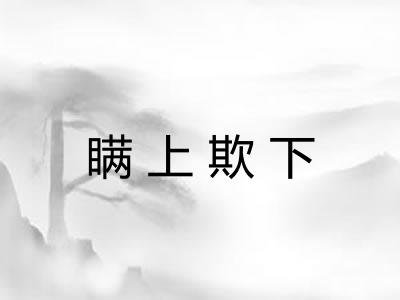 瞒上欺下