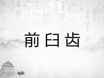 前臼齿
