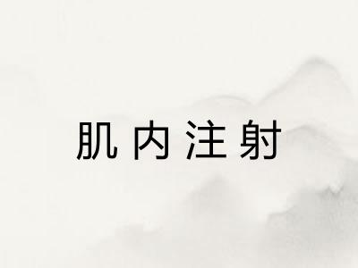 肌内注射