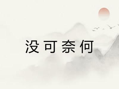 没可奈何