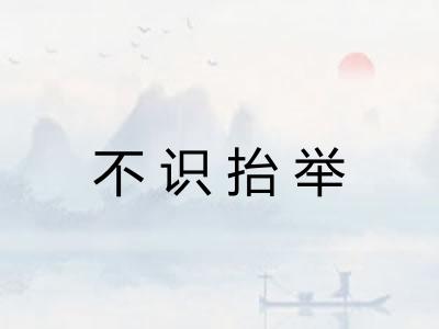 不识抬举