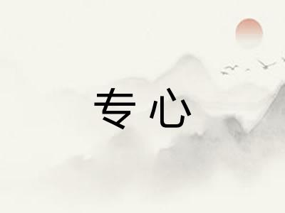 专心