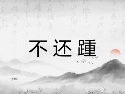 不还踵