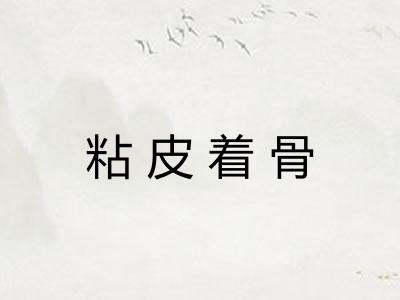 粘皮着骨