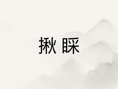 揪睬