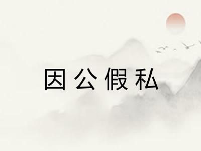 因公假私