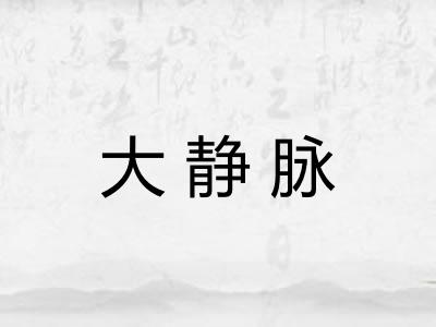 大静脉