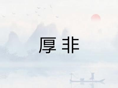 厚非