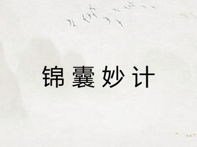 锦囊妙计