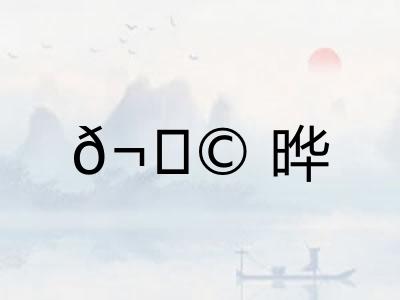 𬀩晔