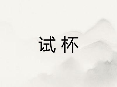 试杯
