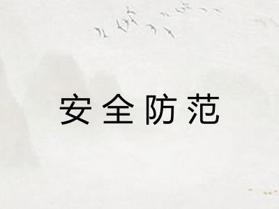 安全防范