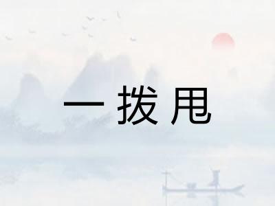 一拨甩