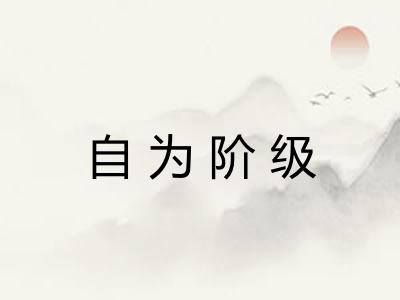 自为阶级