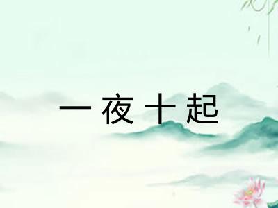 一夜十起