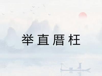 举直厝枉