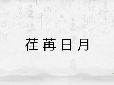 荏苒日月