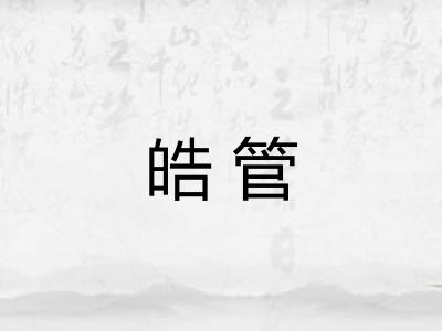 皓管