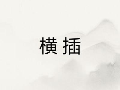 横插