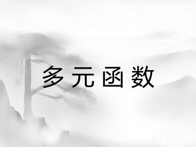 多元函数