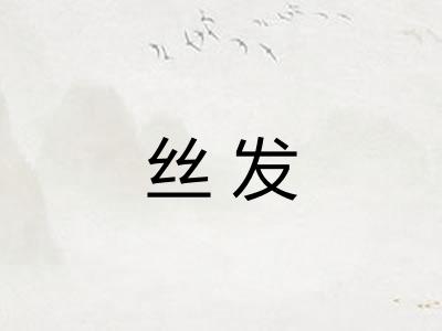 丝发