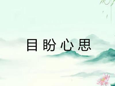 目盼心思