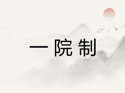 一院制