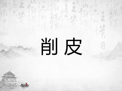 削皮