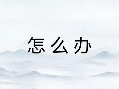 怎么办