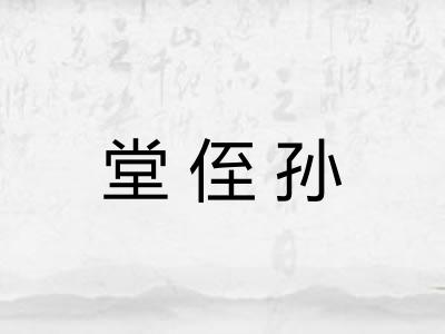 堂侄孙