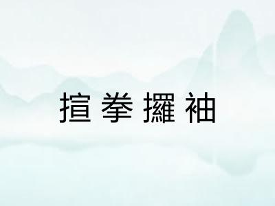 揎拳攞袖