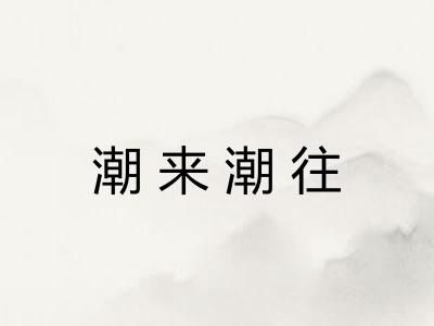 潮来潮往