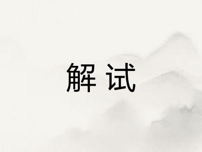 解试