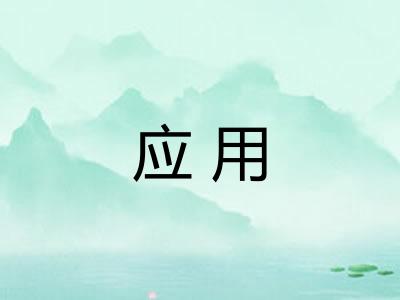 应用
