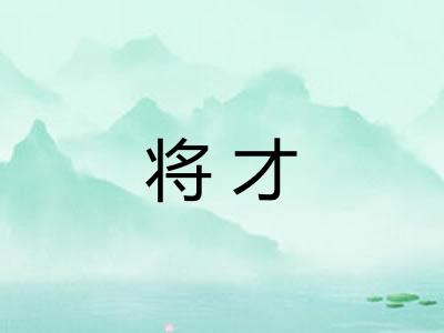 将才