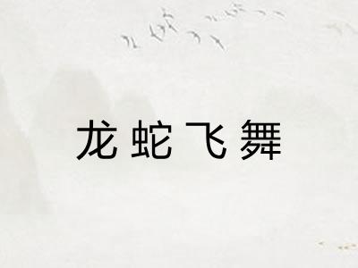 龙蛇飞舞