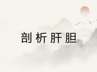 剖析肝胆