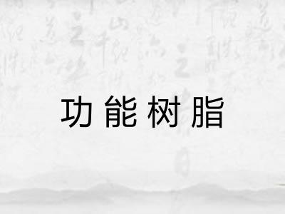 功能树脂