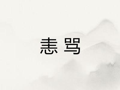 恚骂