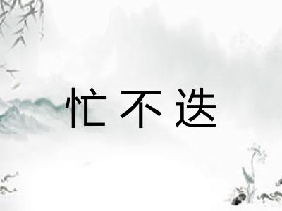 忙不迭