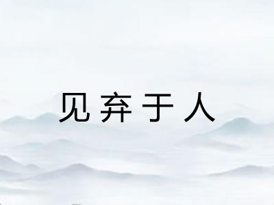 见弃于人