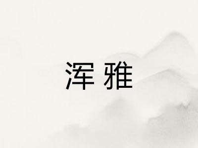 浑雅