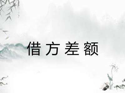 借方差额