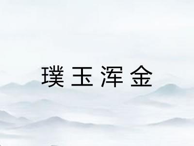 璞玉浑金